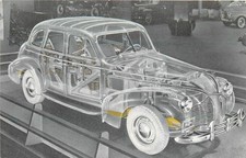 1940 Transparent Pontiac Sedan Plexiglas Car GM Golden Gate Expo Postcard