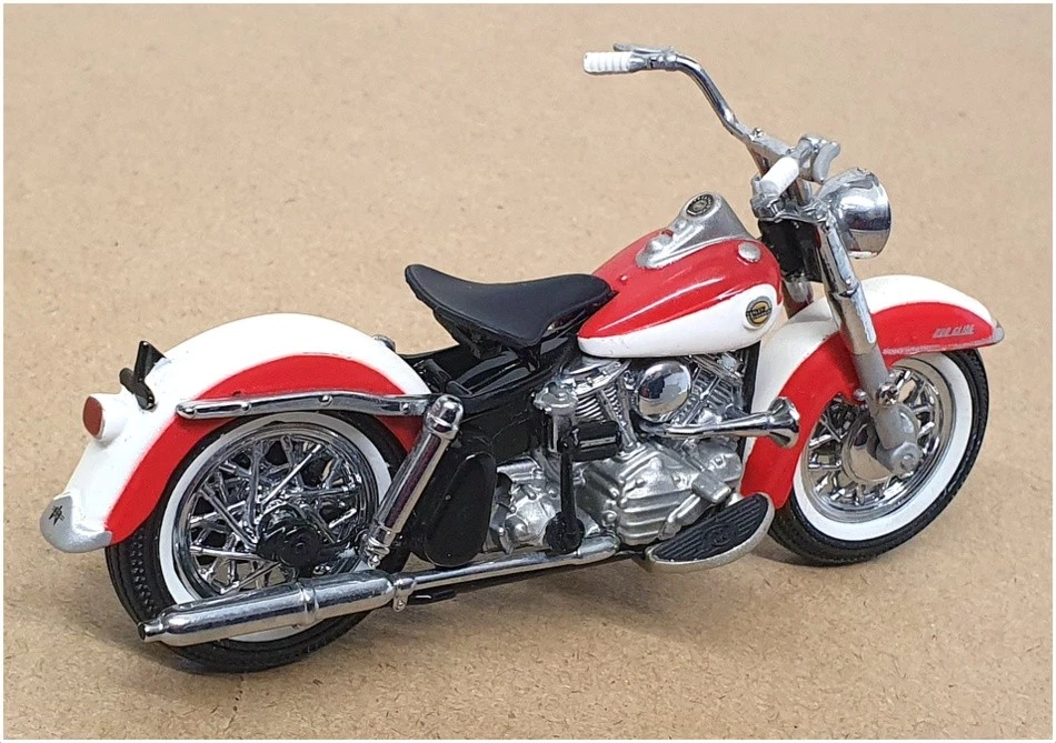Franklin Mint 1/24 Scale B11WC34 - 1958 Harley Davidson Duo-Glide - Red/White - Image 2 of 4