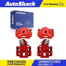 Front Rear Brake Calipers Red for 2006-2011 Honda Civic