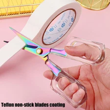 2 pack 8 inch Transparent office School scissors Comfort-Grip stainless steel...