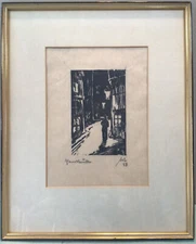 Gustav Adolf Ast  1938 Woodblock Framed Artwork