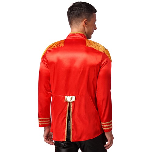 Men's Halloween Hippy Medieval Vintage Satin Jacket Cosplay Uniform Outerwear - Picture 12 of 65