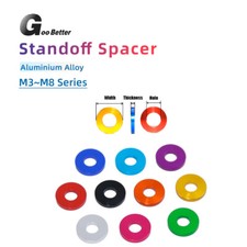 Aluminium Anodised M3 M4 M5 M6 M8 Metric Colourful Flat Washers Spacer Gasket