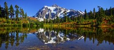 Landscape mountains lake mount shuksan north cascades Custom Gaming Mat Desk