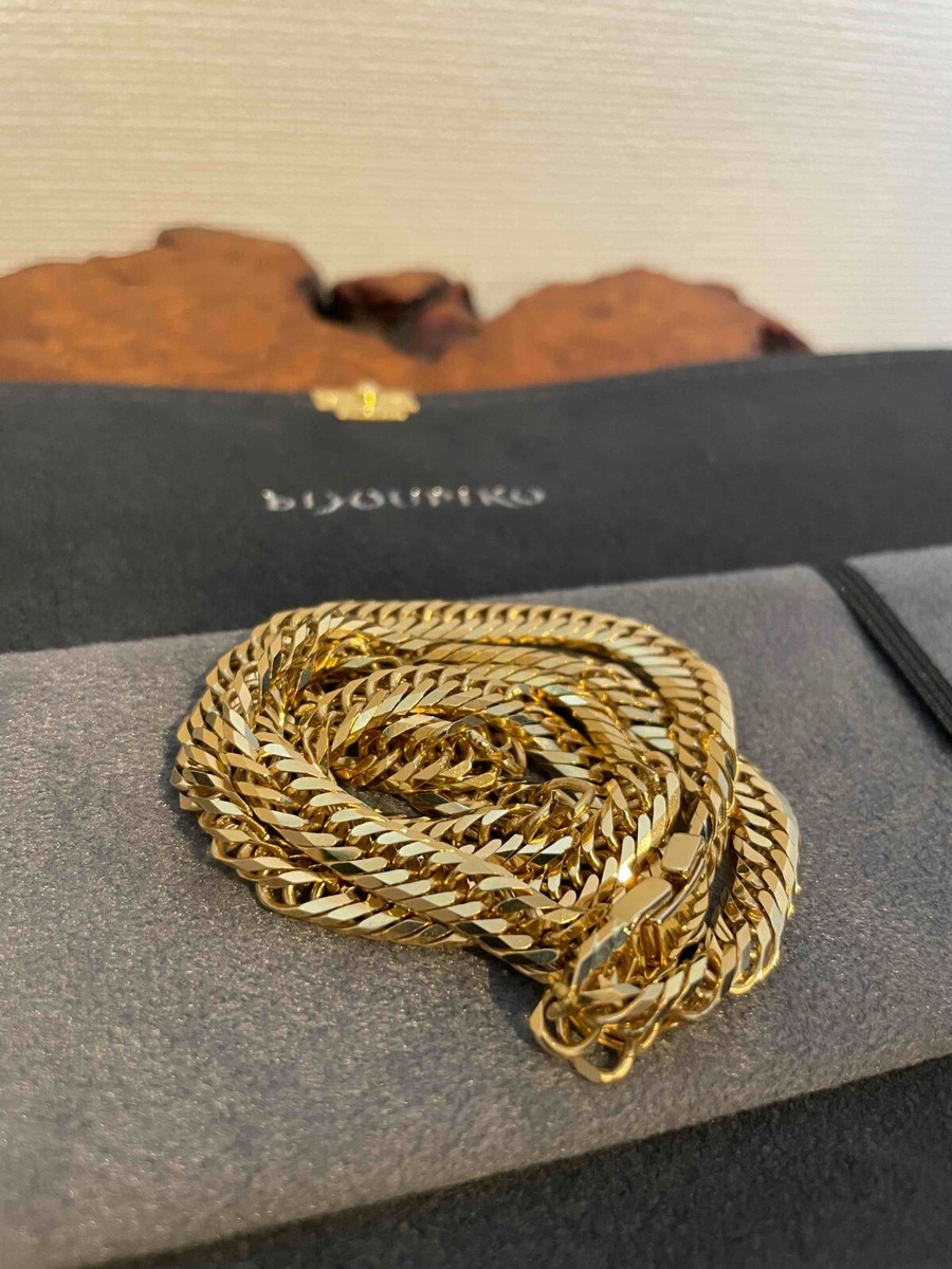Japanese Gold Kihei necklace 50cm 50g K18 Yellow Gold Good 