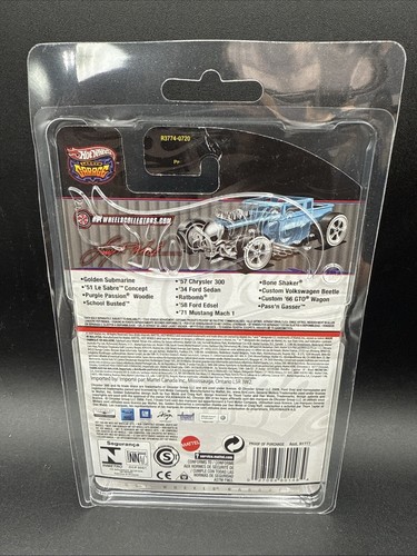 2009 Hot Wheels Larry's Garage BLUE BONE SHAKER 11/39 free shipping WHITE HUBS - Picture 3 of 3