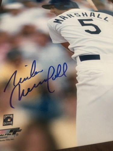 Mike Marshall Signed 8x10 Photo Autograph Authentic 1988 Los Angeles Dodgers - Picture 2 of 2