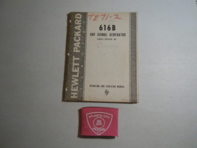 HEWLETT PACKARD 616B UHF SIGNAL GENERATOR SERIALS PREFIXED: 007