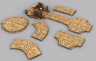 Queen's Road Cobble Stone - Ruin Pathway - Streets - Trails - Routeway-Boulevard