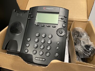 Polycom VVX 301 IP Cable Business Media Desktop 6-Line HD Phone PoE VoIP - Black