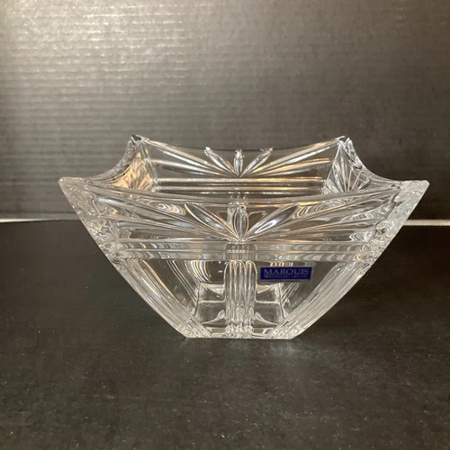 Marquis Waterford Crystal , Made in Germany, Square Candy Nut Bowl Dish