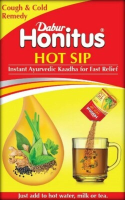 KADHA Dabur Honitus Hot Sip Ayurvedic Kadha (Pack of 7 Sachets) Free Shipping