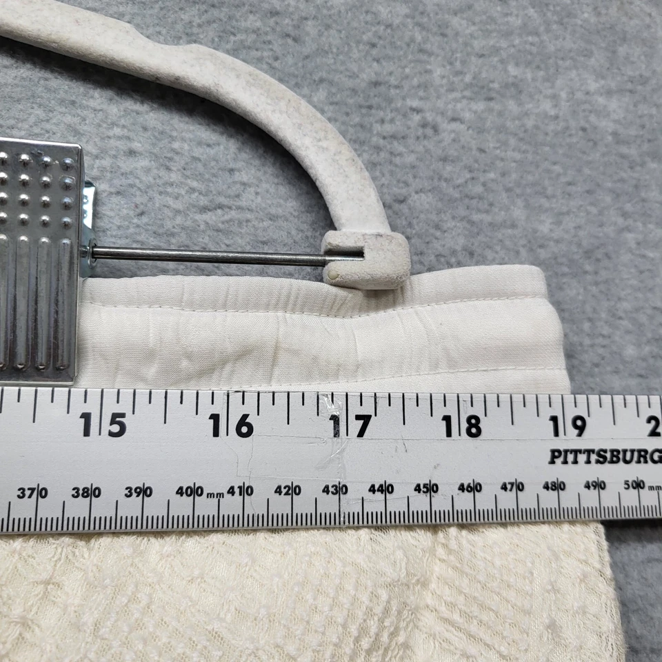 Roxy女式裤子中号白色纹理棉聚酰胺休闲33英寸内缝衬里 — 第 3/4 张图片