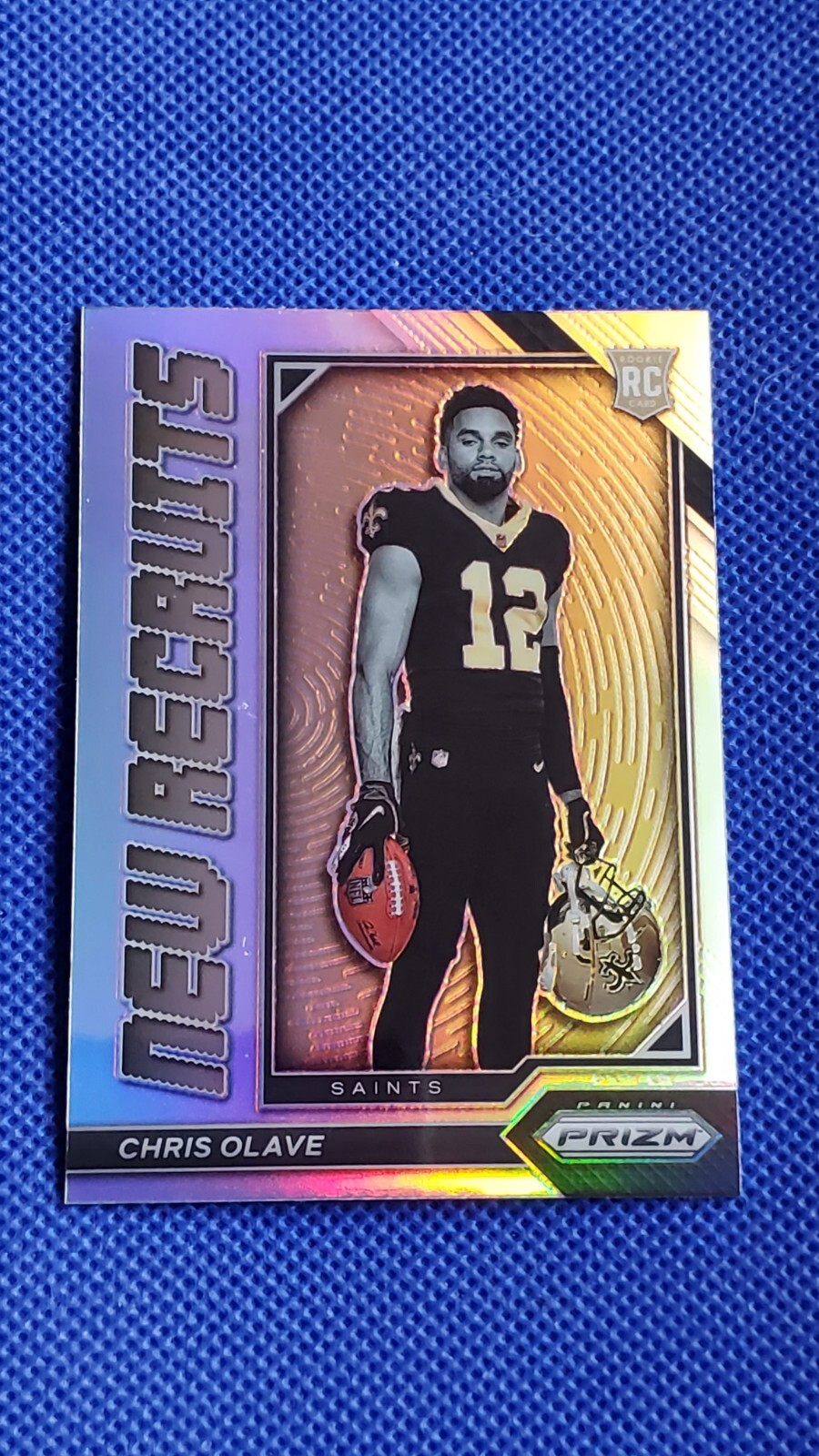 Chris Olave 2022 Panini Prizm New Recruits Silver Rookie RC #NR-6 Saints