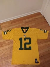 Aaron Rodgers Green Bay Packers NFL Players Reebok Alt Yellow Jersey Men's L