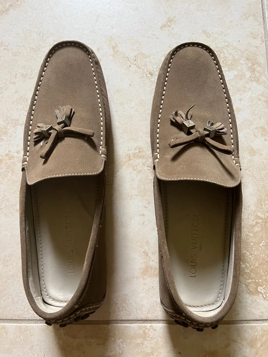 Louis Vuitton Men’s Tan Suede Loafers Size 11 Louis Vuitton Loafer Beige Casual Shoes for Men for sale | eBay main image 3