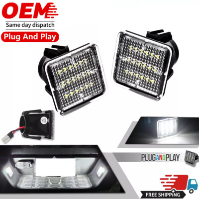  Full LED Black License Plate Lights Lamp For 2016-22 Toyota Tacoma/14-22 Tundra