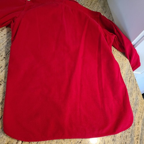 Vintage Woolrich 1571 Size M Chamois Cotton Flannel Shirt RED Heavy Warm - Picture 14 of 15