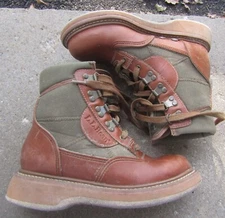 L.L. Bean Fly Fishing Lace Up Brown  Leather Boots Men’s Size US 6 M youth