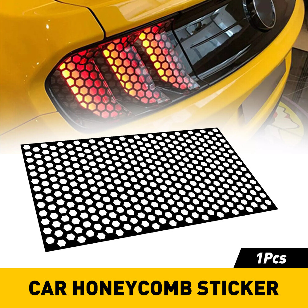 Car Rear Tail Cover Light Honeycomb Black Sticker Accessories Decal Tail-lamp US