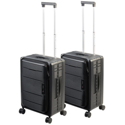 Xcase 2er-Set faltbare 4-Rollen-Hartschalen-Koffer, TSA, 20'' / 50 cm, 50 l