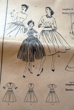 LOVELY VTG 1950s DRESS BUTTERICK Sewing Pattern 13/31 FF