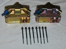 Gearhead Zinc Carburetor Fuel Bowl Center Hung Holley Proform Double Pumper Pair