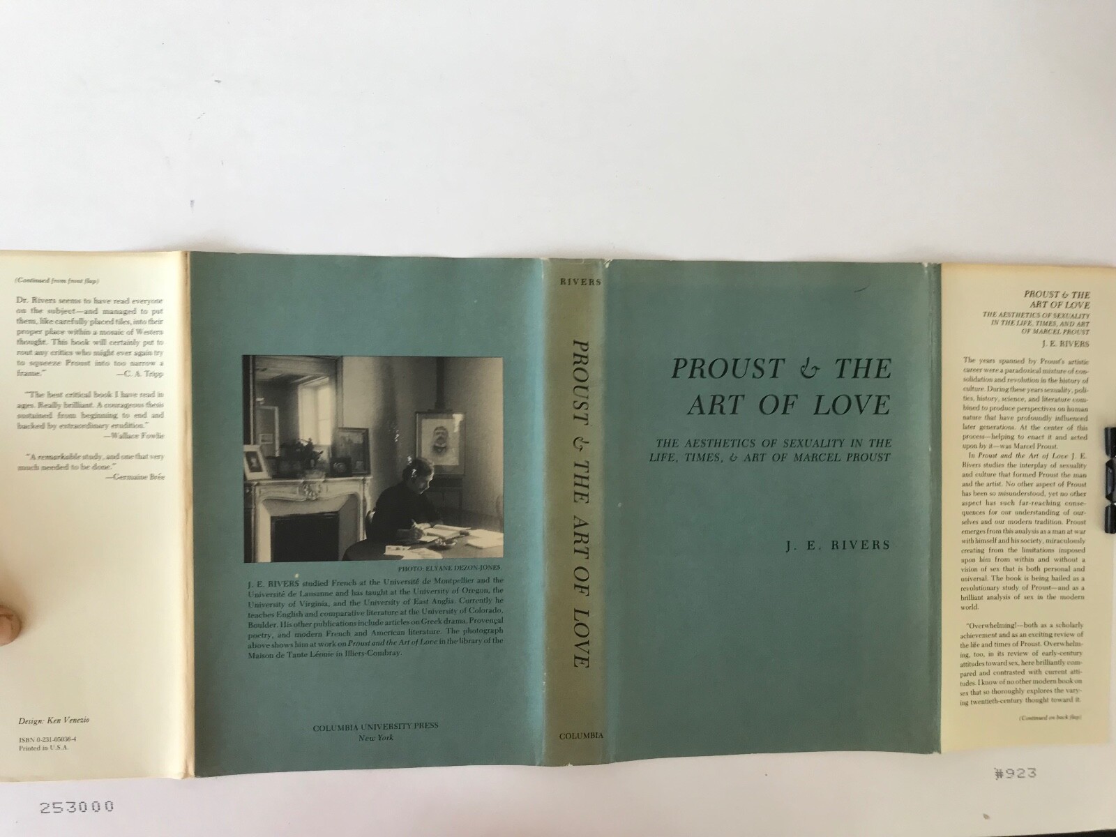 J.E. Rivers PROUST & THE ART OF LOVE Columbia University Press 1980 HC/DJ