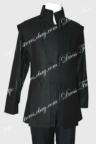 Star Wars Cosplay Luke Skywalker Costume Male Black Uniform Halloween Outfit