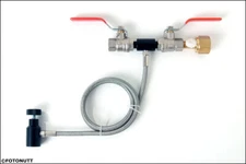 Paintball CO2 Fill Station Tank Bottle Refill Filler Dual Valve Lever 32" Hose 0