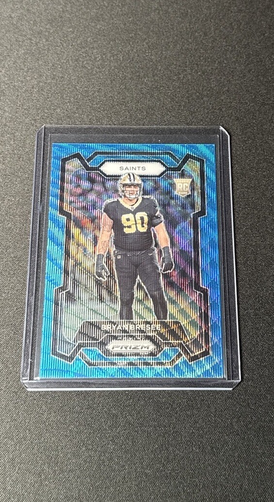 2023 Panini Prizm Rookies Blue Wave Prizm #372 Bryan Bresee /199 Saints RC