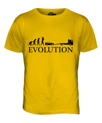 TOW TRUCK EVOLUTION OF MAN MENS T-SHIRT TEE TOP GIFT DRIVER LORRY