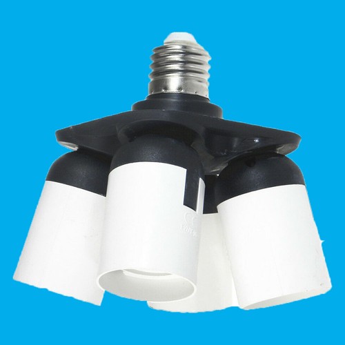 Splitter Lampadina E27 A 3 Prese – Adattatore A Ragno Per Base Lampada, Bianco, FN