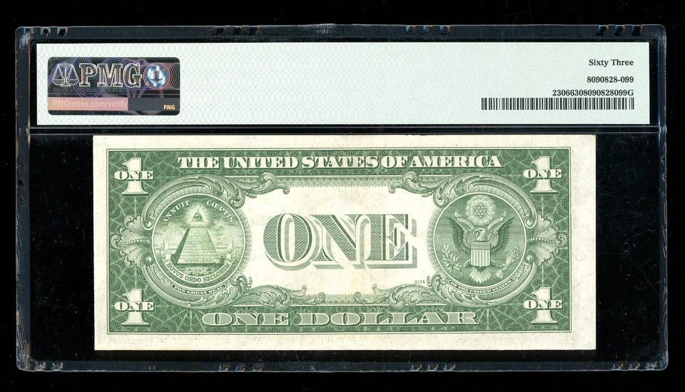 DBR 1935-A $1 North Africa Silver Fr. 2306 IC Block PMG 63 Serial I34968910C - Image 2 of 2