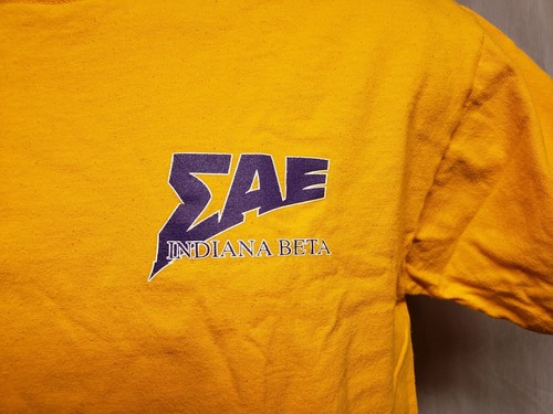 Purdue University EAE Indiana Beta Adult Medium Yellow TShirt - Picture 5 of 11
