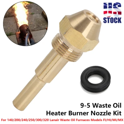 VROOMAUTOLY For Lanair Waste Oil Heater Burner Nozzle Kit 9899 Models FI/HI/MI/MX 140/200 US