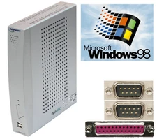 Mini Computer PC 1GHz Windows 98 40GB Hard Drive RS-232 Serial LPT Parallel TC50