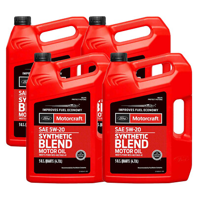 Motorcraft OEM Premium Synthetic Blend Motor Oil SAE 5W-20 - 20 Quart