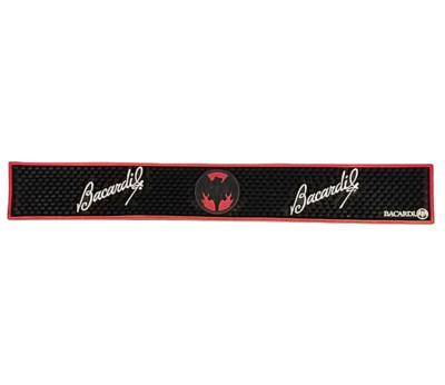 Bacardi Rubber Bar Rail & Tap Drain Spill Mat  23-3/4'' x 3-3/8''
