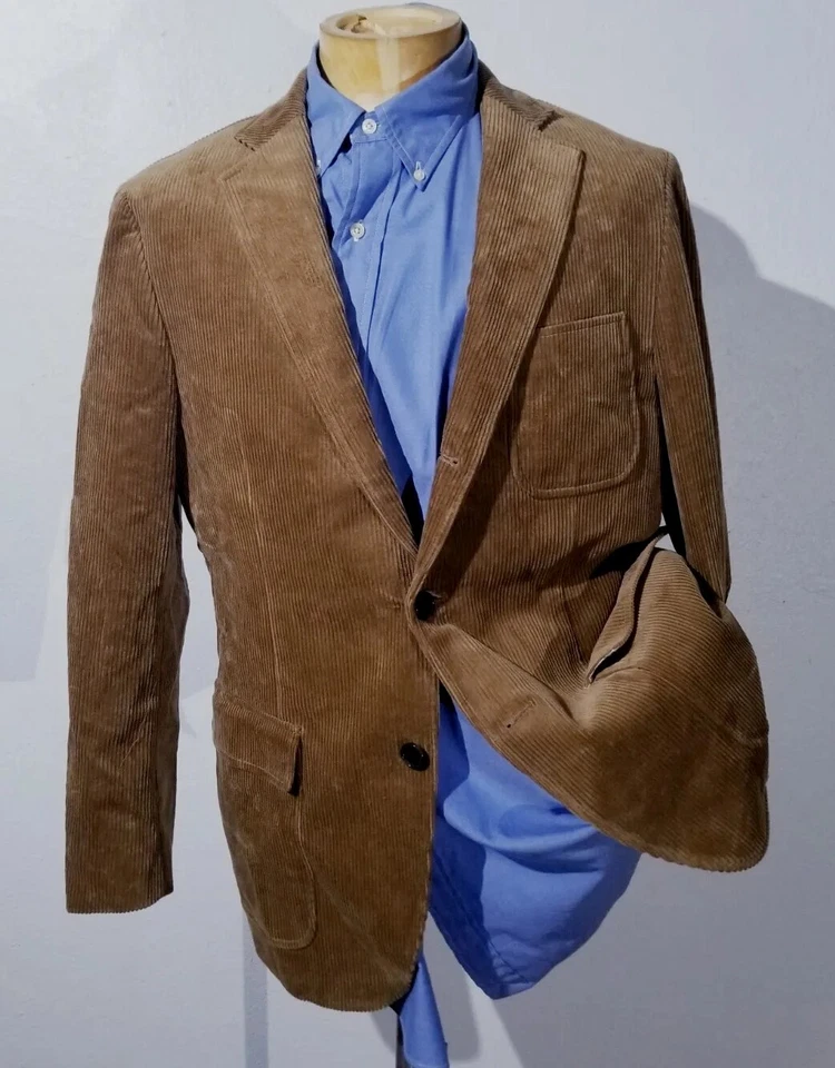 NUEVO CON ETIQUETAS 40S Regent Brooks Brothers Cinturón Pana Codo Ptch Blazer Chaqueta Abrigo Deportivo Foto 2 de 4