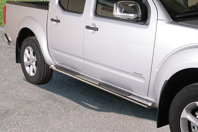 Pedane Laterali AutoBull Per Nissan Frontier Crew Cab 2005-2024 - 2 Gradini Da 6 Pollici In Acciaio Al Carbonio Nero