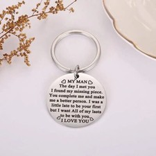 My Man Keychain Gift For Boyfriend Husband Anniversary Gift Stainless Steel