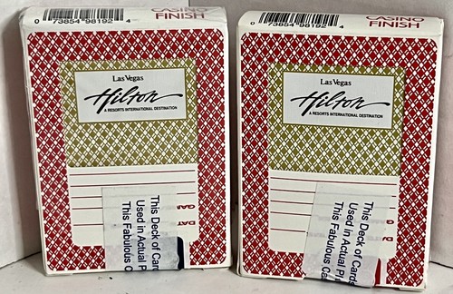 2 Decks Vintage Flamingo Hilton Las Vegas Casino Aristocrat Playing Cards Sealed - 第 1/4 張圖片