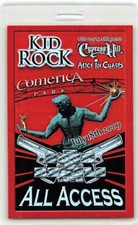 Kid Rock Backstage Pass Detroit  2009 All Access Laminate Variant