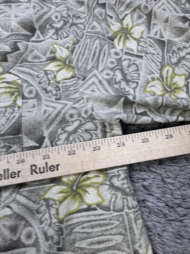 David Taylor Shirt Men XL Gray Floral Silk Geometric Hawaiian Tropical Vtg Y2K - Picture 5 of 8