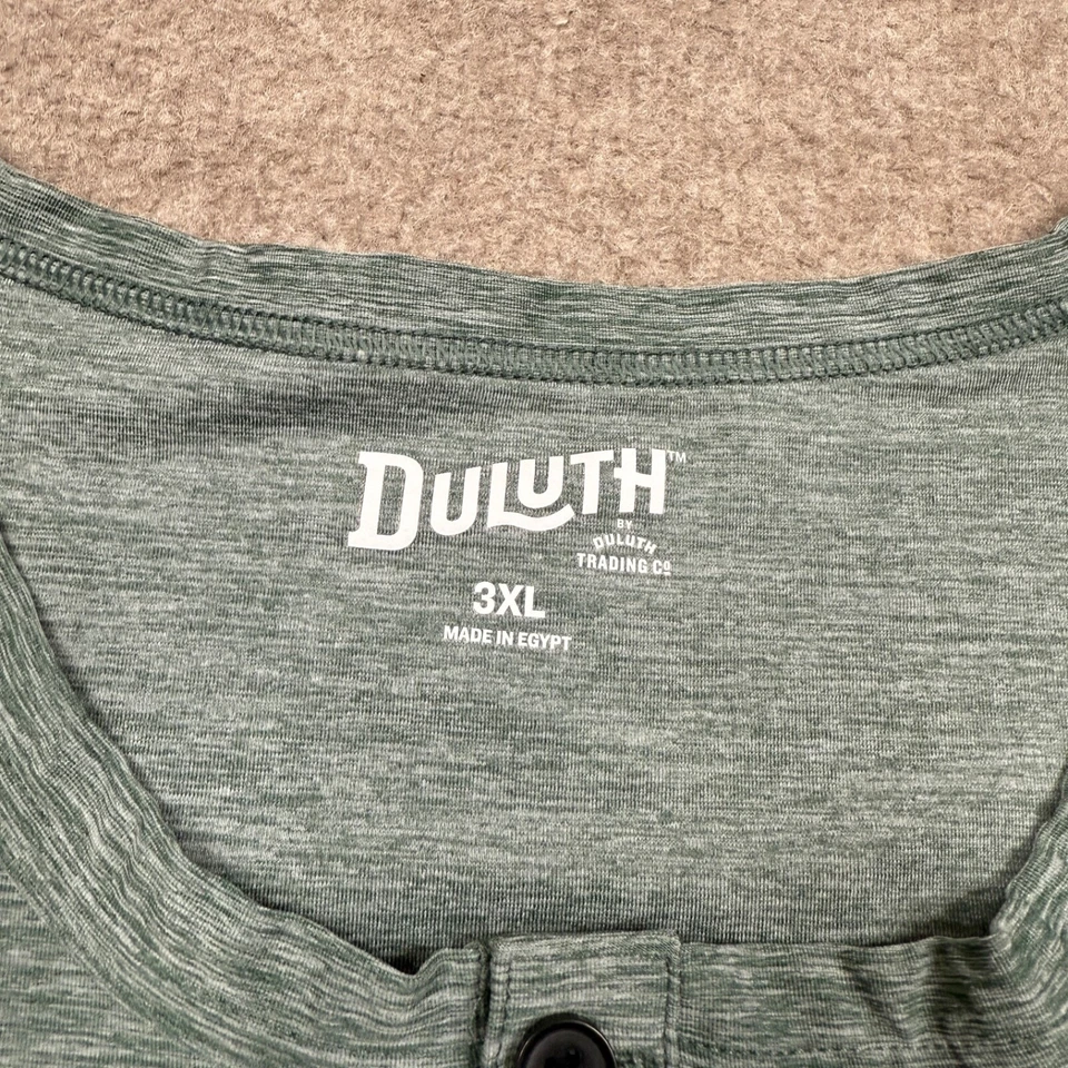 Camiseta Duluth Para Hombre Talla 3XL XXXL Verde Cuello Henley Manga Corta Ropa de Trabajo Camiseta Foto 2 de 4