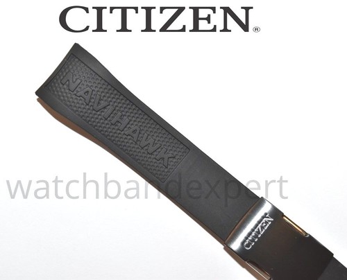 ORIGINALE Citizen U680-S087881/Citizen JY8035-04E 23mm Nero in Gomma  Cinturino Banda | eBay
