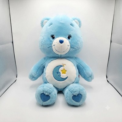 Vintage 2002 Care Bears Bedtime Bear Jumbo 26'' Large Plush Blue Moon Star 