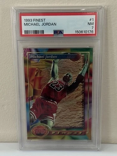 1993 Topps Finest Michael Jordan #1 PSA 7 Near Mint - JUST GRADED - ICONIC CARD!