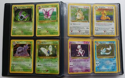 Pokemon WOTC Vintage Sammlung Holo Rare Karten Base Sets Binder Ordner HP-NM